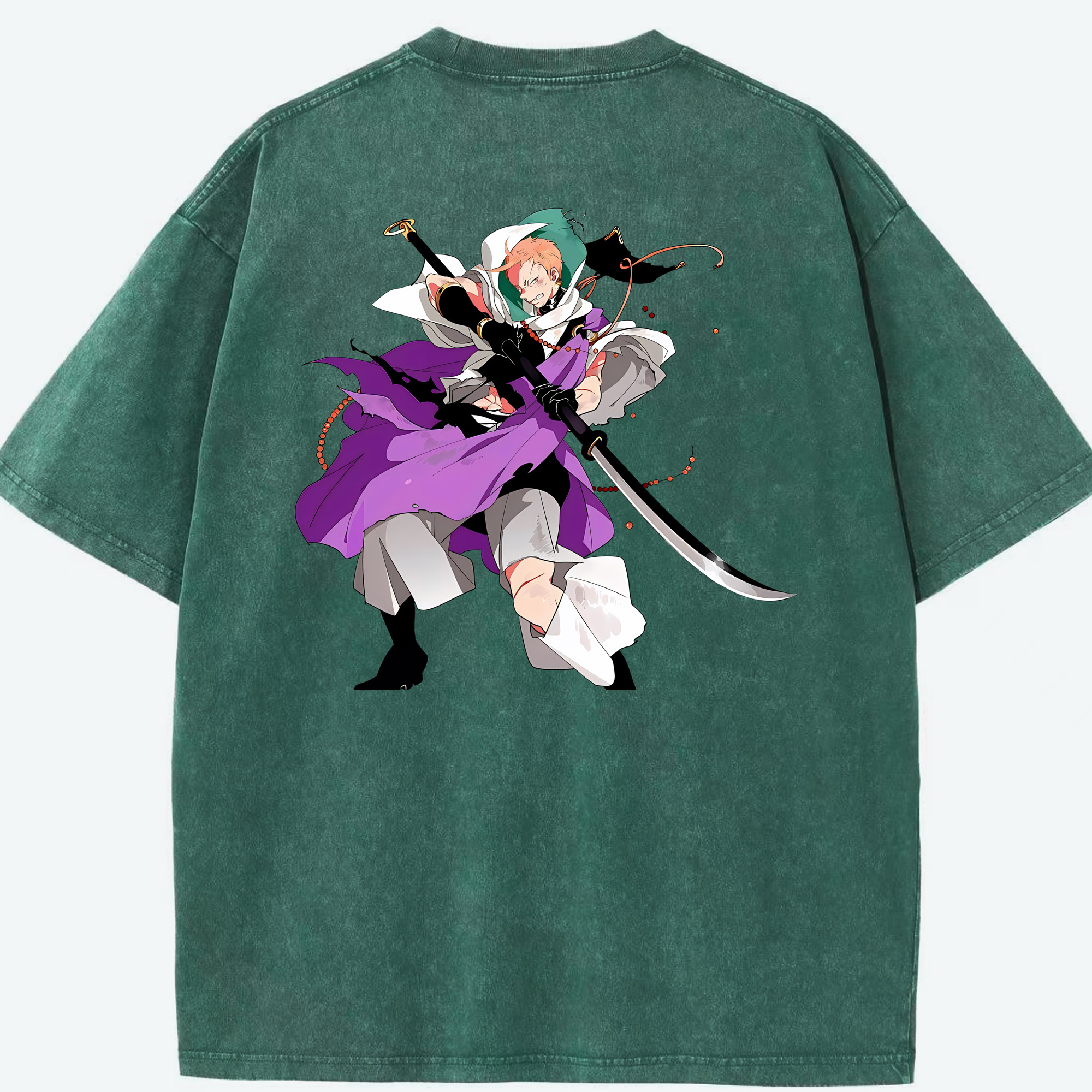 （画像用） 刀剣乱舞 Touken Ranbu 綿100% ヴィンテージ風 半袖Tシャツ（背面プリント）